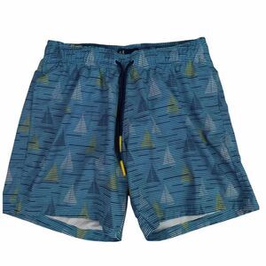 Broken Threads Blue Sailboat Stripe Swim Trunks Small
